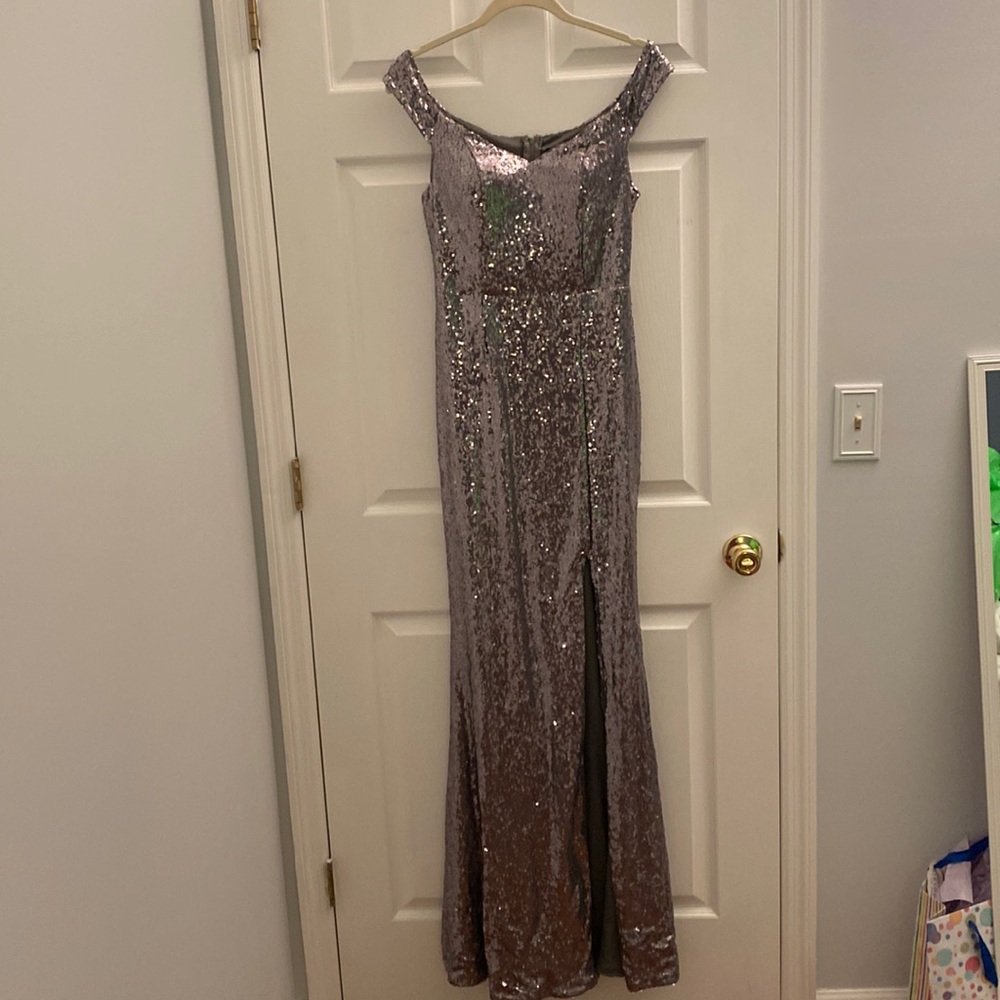 STUNNING Silver Gown